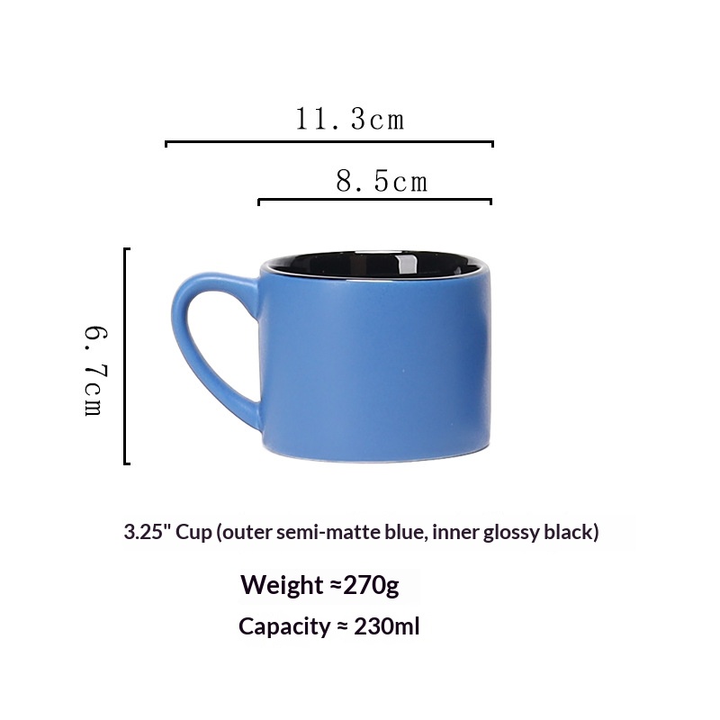 tasse bleue de 230 ml
