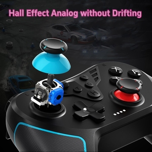 Controller di gioco senza fili Joystick con effetto Hall Stick analogico a doppia vibrazione motori Turbo per Nintendo Switch Lite/OLED - Product Image 2