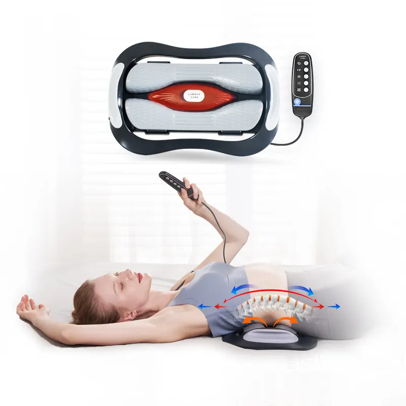 Dispositivo di trazione lombare dinamico alphy regolabile Hot Therapy e massaggio di vibrazione massaggiatore di Stretching lombare lombare