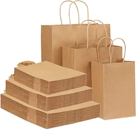 Oem персонализированные цвета хаки, коричневая крафт-упаковка для еды в ресторане, бумажная сумка для переноски кофе