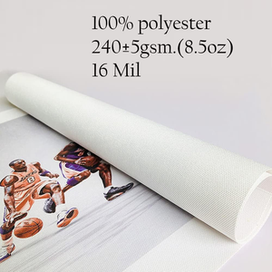 Tùy Chỉnh Polyester Vải Vải Rộng Định Dạng Matte In Kỹ Thuật Số Nghệ Sĩ Polyester In Phun Vải Cuộn Cho In Ấn - Product Image 3