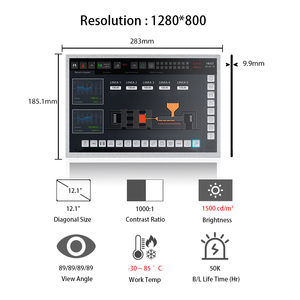 หน้าจอ LCD ขนาด12.1นิ้ว1280x800 IPS ของแท้อ่านได้จากแสงแดดจอแสดงผลกลางแจ้ง HMI โมดูล LCD ขนาด12.1นิ้ว - Product Image 1