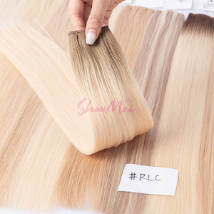 Seamless European <strong>Human</strong> Hair Extensions Thick Invisible Weft No Return Hair Double Drawn Genius Weft Hair - Product Image 1