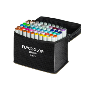 Üstün çift uçlu resim kalemi seti çok renkler alkol bazlı Marker fırça keski çift ipuçları yetişkinler öğrenciler - Product Image 1