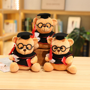 Dr. Bear küçük oyuncak ayı peluş oyuncak mezuniyet şapka stres kabartma anıt hediye Logo düğün ve mezuniyet sezonu için - Product Image 1