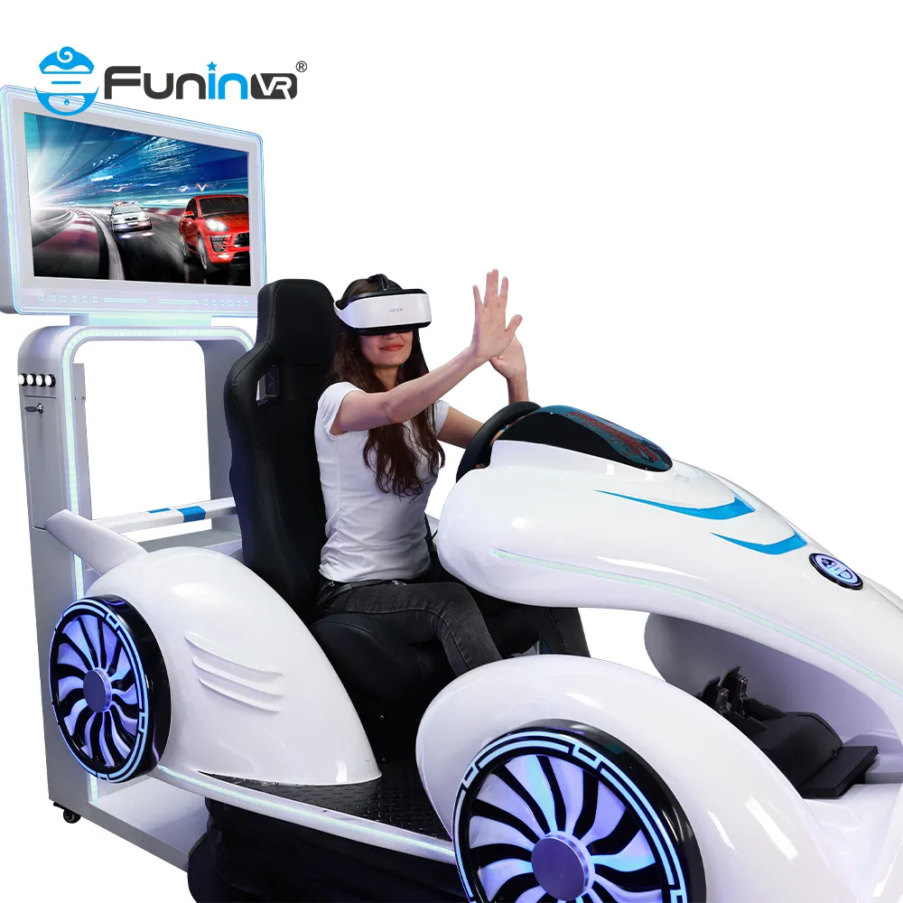 Funinvr Factory Racing Driving Realidad Virtual 9D Vr Arcade Machines Simulador Juego Vr Karts Racing Seat Theme Park Simul