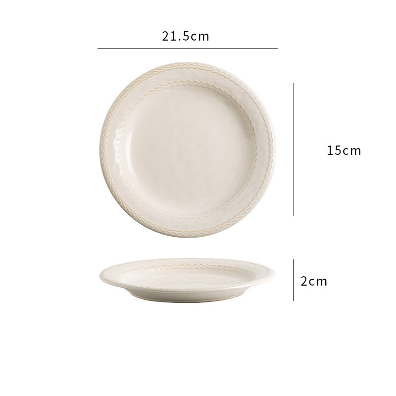 Plato blanco-21,5 cm