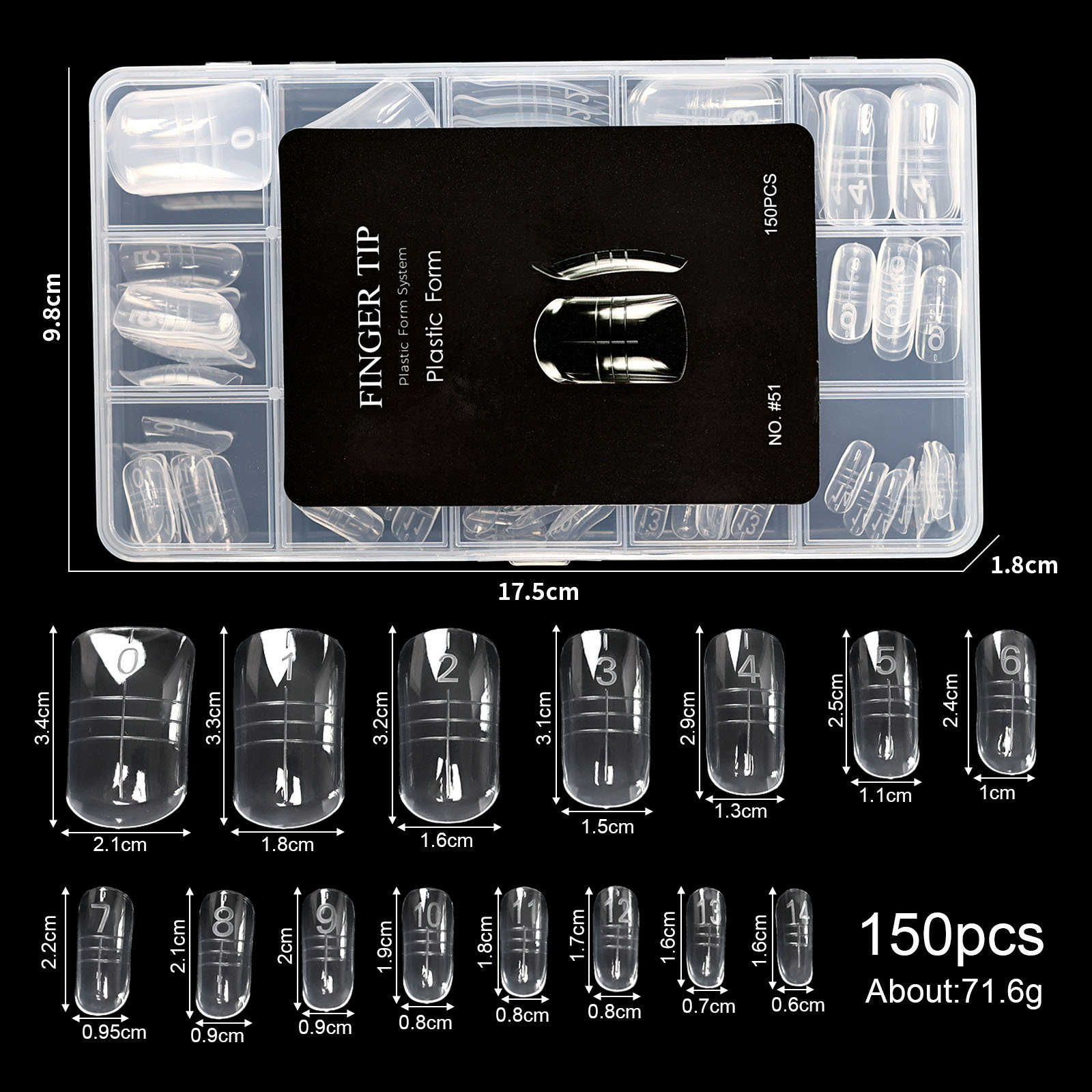 51 toenail model 150pcs