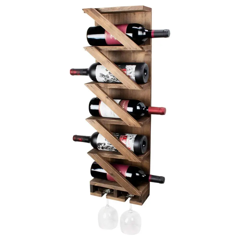 2020 neue wand-montiert antike wein rack mit becher halter auf die boden