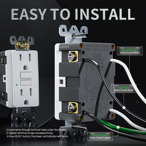 Presa GFCI GFCI presa GFCI 15 Amp circuito Interrupt GFCI presa Self Test Duplex GFCI con indicatore a Led - Product Image 5