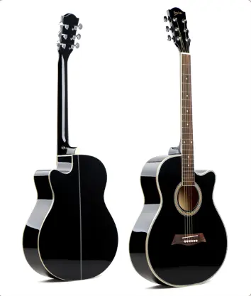 Ideatore l-706 manico in mogano jumbo cutaway 40 pollici nero chitarra acustica