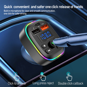 C20 Portátil Dual USB Car Charger Kit Áudio MP3 Player com BT Transmissor FM Sem Fio & Função Colorida Luz Estéreo