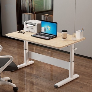 Modern Design MDF Material <strong>Computer</strong> Desk Manual Adjustable Revolving Office &amp; Learning Writing Household Workbench - Product Image 5