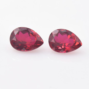 ROOMY 5A Hot Sell Loose Teardrop <strong>Ruby</strong> Pear Cut Synthetic <strong>Ruby</strong> Gems for <strong>Ruby</strong> Jewelry Set - Product Image 5