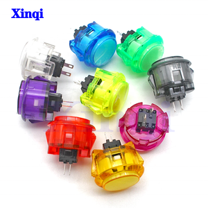 Transparente Sin luz Arcade 30mm Push Arcade Button Kit Copia SANWA para DIY Raspberry Pi MAME PC Pandora Game - Product Image 1