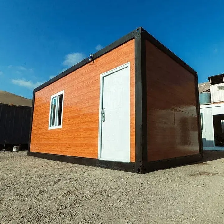 小さなオフィスポッド20フィートプレハブモジュラーコンテナハウス可動式ポータブルキャビンコンテナキャンプホーム