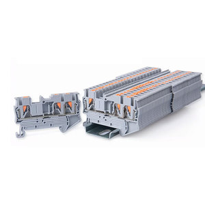 PT 2.5 Din Mounted Electrical <strong>Push</strong> in Wire <strong>Terminal</strong> <strong>Block</strong> PT2.5 Twin - Product Image 2