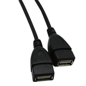 2 in 1 USB 2.0 A1メス-2デュアルUSBオスデータハブ電源アダプターケーブル - Product Image 4