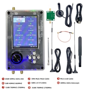 Actualizado PortaPack H2 + Montado HamGeek HackRF One R9 V2.0.1 SDR Radio con carcasa de plástico 3,2 "Antenas LCD - Product Image 2