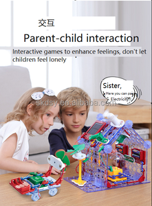 DIY STEM circuiti elettronici Set luci LED filo conduttivo blocco di plastica modello educativo giocattolo per bambini scatola confezionata - Product Image 2