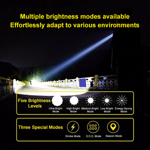 Công nghiệp không thấm nước USB có thể sạc <span class=keywords><strong>l</strong></span>ại IP68 Spotlight tìm kiếm cứu hộ Đèn pin 618M chùm khoảng cách 1000 Lumens Độ sáng cao - Product Image 3