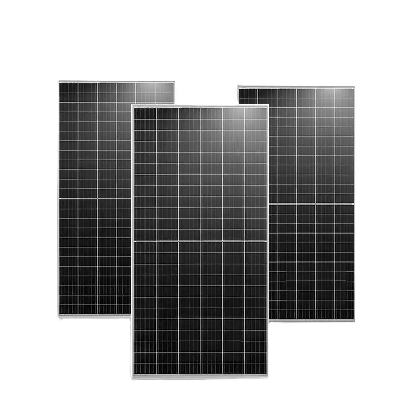 JMHX panel surya penuh hitam 400w 450w 550w monokristalin mono untuk penggunaan rumah bifacial panel kaca ganda tunggal