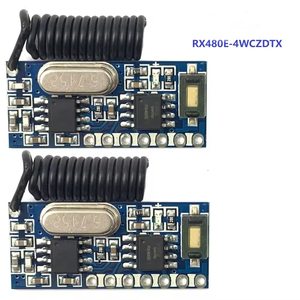 QIACHIP RF 433 Mhz Sender 4-Tasten-Fernbedienung und Empfänger Schaltkreis modul Kit Fest EV1527 Decodierung Lerncode - Product Image 6