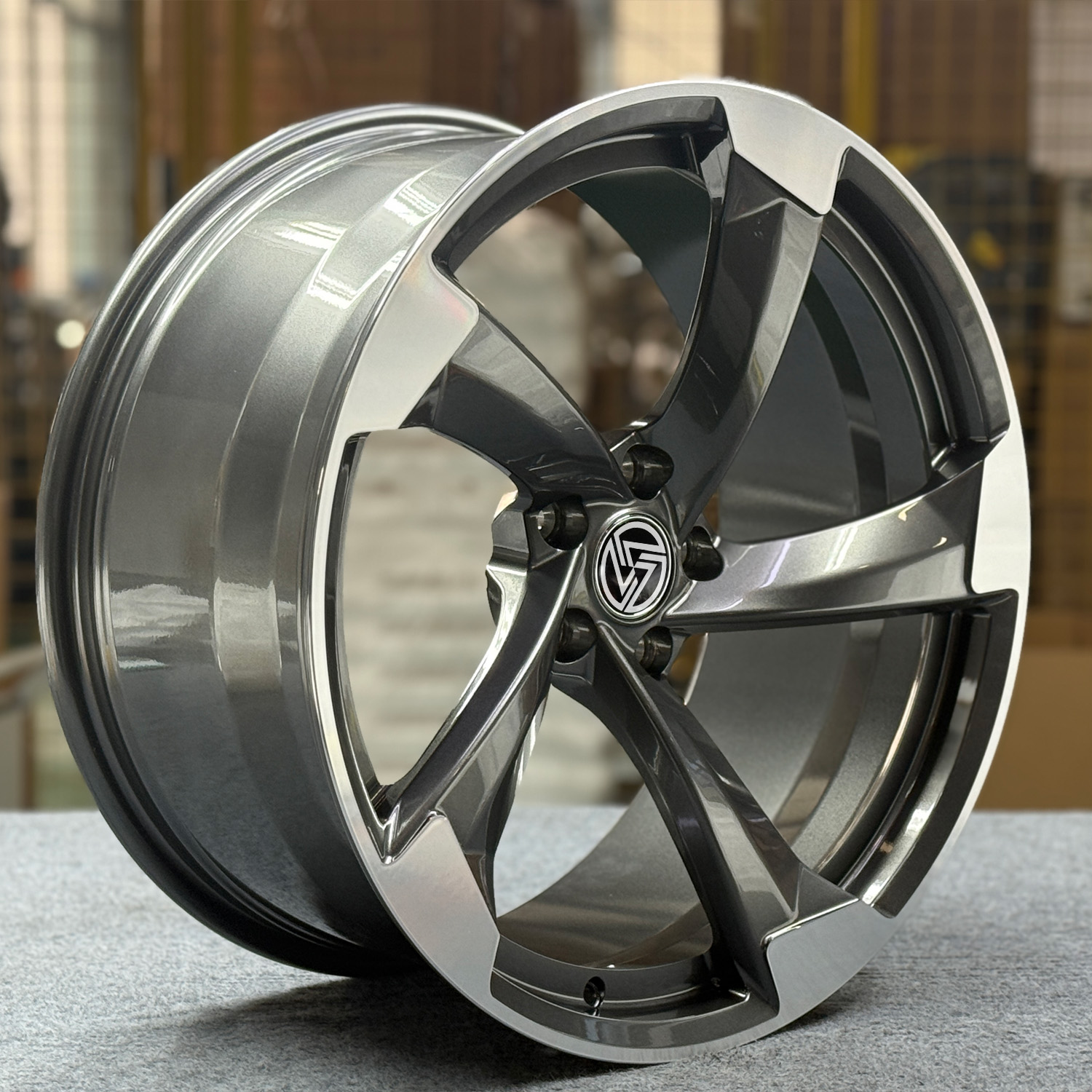 Gunmetal con cara cepillada