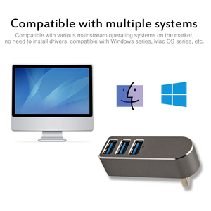 PSDA-concentrador de red USB giratorio Universal, 4 puertos USB 3,0 con Cable de alta velocidad, Mini enchufe, adaptador de Cable divisor con patrón para ordenador portátil - Product Image 2