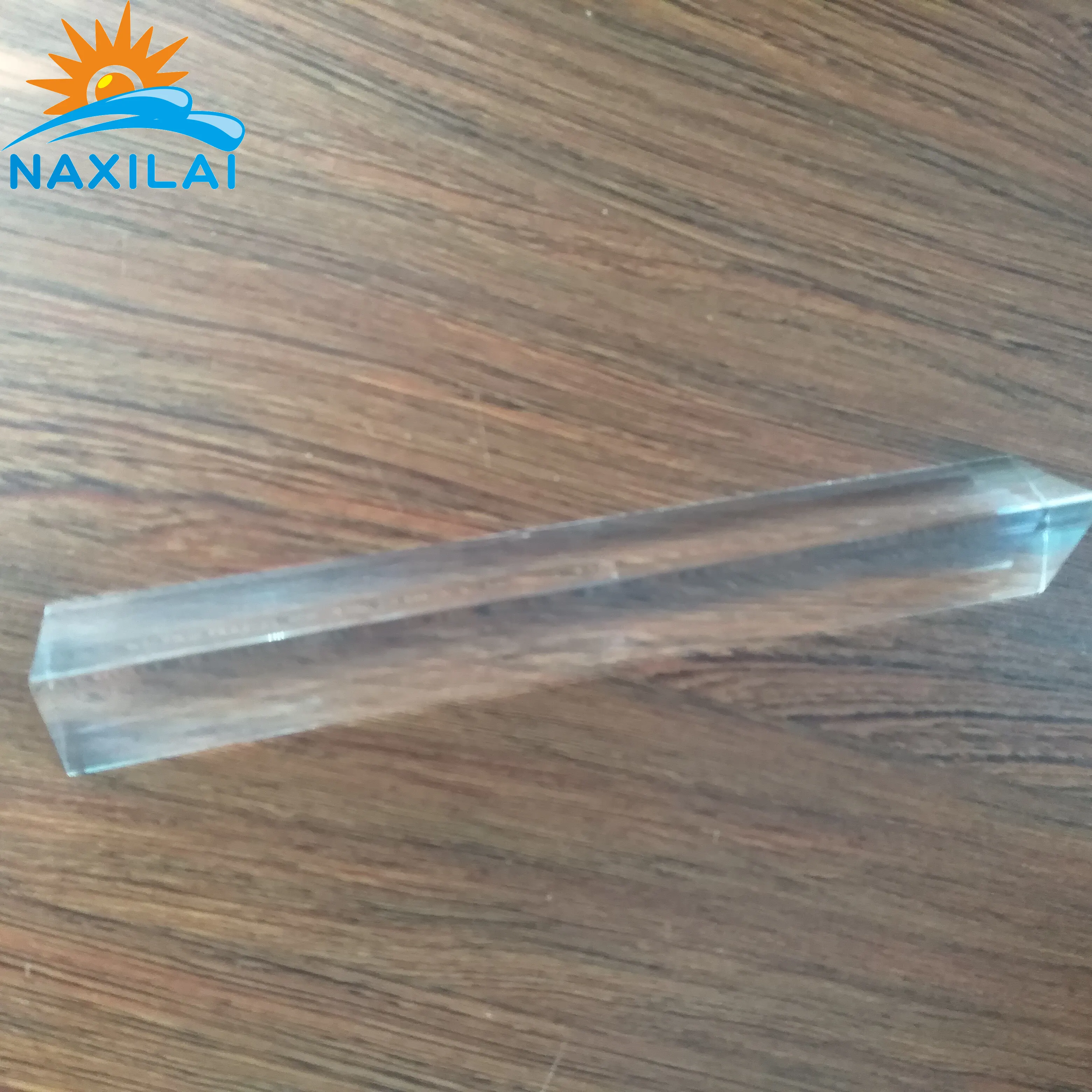 Naxilai fabrik lieferant durchsichtige kunststoff-rute acryl runderute transparente durchsichtige dreieck-acryl-rute