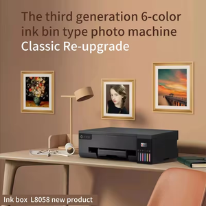 Yeni teknoloji yüksek hızlı 6 renkli mürekkep kağıt dijital profesyonel sürekli 3D fotoğraf basma makinesi L8058 mürekkep püskürtmeli yazıcı - Product Image 4