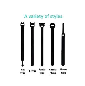 Back-to-Back Velcroes Cable Organizer Tamanho Personalizado Reutilizável Nylon Poliéster Cable Ties Hook e <span class=keywords><strong>Loop</strong></span> Strap Fastener