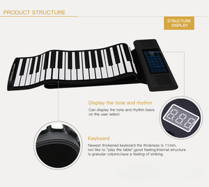 Силиконовая портативная электронная клавиатура с 88 клавишами - Product Image 4