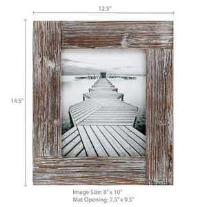 Rustik çiftlik evi sıkıntılı resim çerçevesi-bitmemiş ahşap fotoğraf çerçevesi 8x10 inç - Product Image 4
