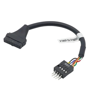 19/20 pinos <span class=keywords><strong>USB</strong></span> 3.0 fêmea para 9 pinos <span class=keywords><strong>USB</strong></span> 2.0 macho Motherboard Header adaptador macho para fêmea cabo para desktop 14cm