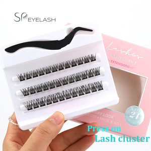 SP EYELASH Press On Lashes C D Curl Natural High Technology時間を節約接着剤不要まつげ自己粘着性まつげ - Product Image 1