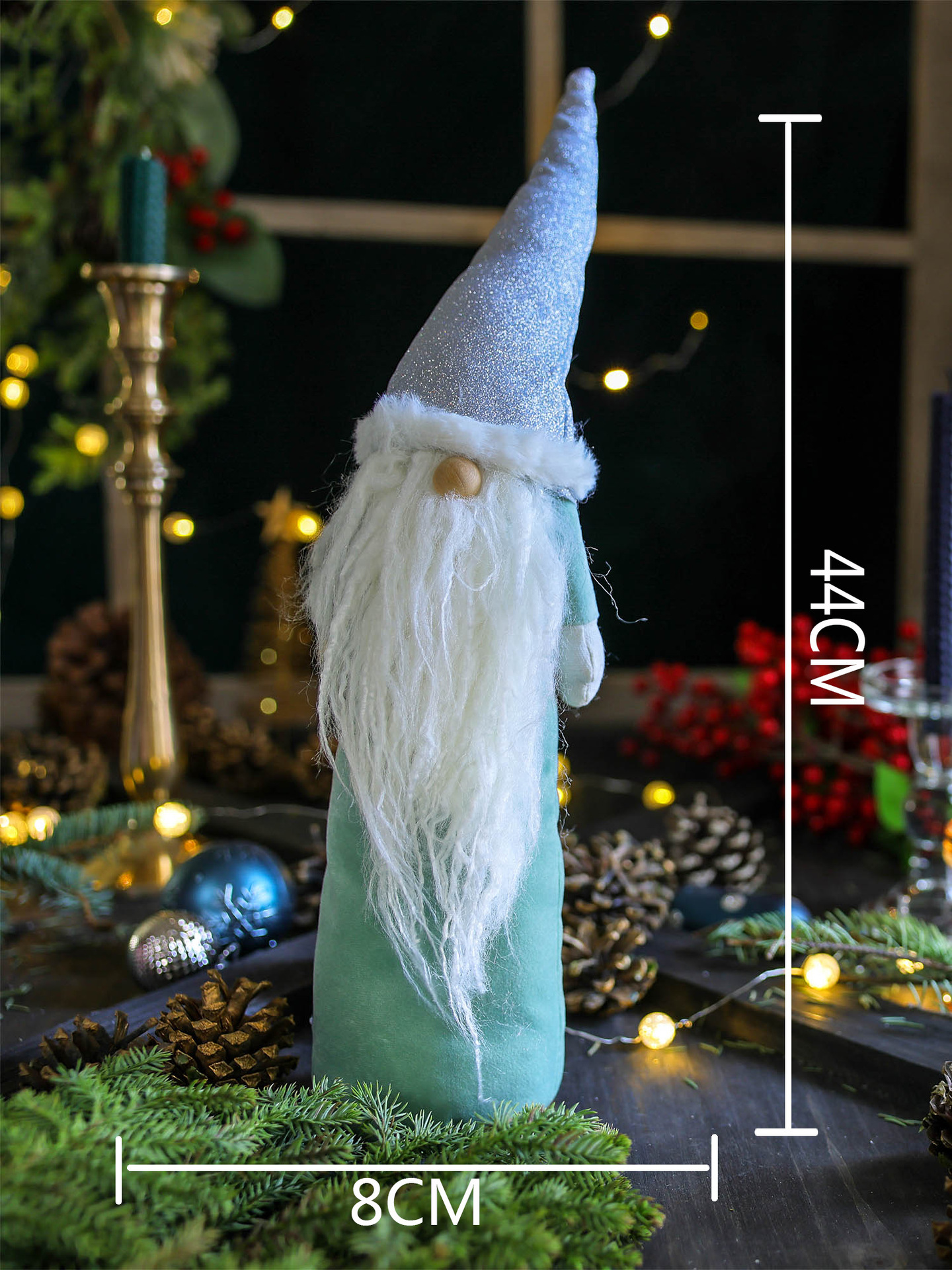 Long-Hair Santa Claus Figurine B
