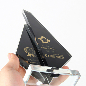 Creative Patent Style Black Crystal Trophy OEM Base Color and Logo Quality Crystal Trophy Personalized Activities <strong>Award</strong> Trophy - Product Image 2