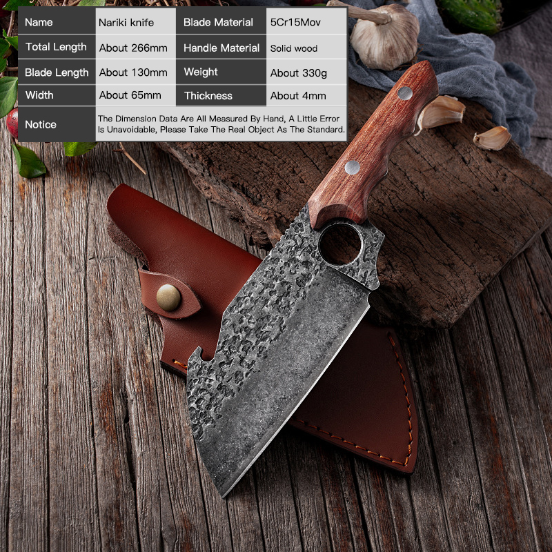 Mini Portable Outdoor Survival Camping Knife Kitchen Chopping Meat Fish Vegetable Knife Kitchen Chef Small Cleaver Knife