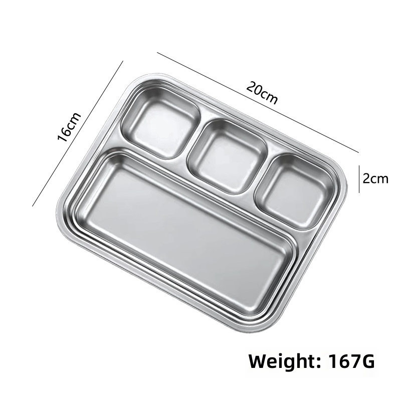 ถาดปิ้งย่างสี่ช่องสีเงิน