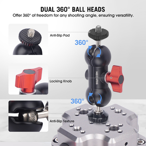 Megrig 4.5 "ถ้วยดูดติดกล้องพร้อม1/4" สกรูหัวลูกบอลแขนวิเศษสำหรับสมาร์ทโฟนจอกล้องแอคชั่น - Product Image 5