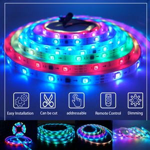 Dream Full Color LED Pixel 5V 12V Sync DMX 512 RGBW WS2812 RGB 2813 WS2815 Tira de luces LED direccionable individualmente digital - Product Image 4