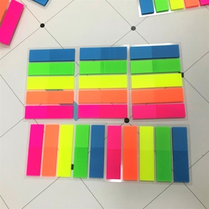 Wholesale 5-Color Fluorescent PVC Film <strong>Index</strong> Page Marker Sticky Memo <strong>Notes</strong> Self-Adhesive <strong>Notebooks</strong> - Product Image 5