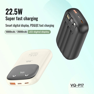 Led ekran ile Miccell Mini çok fonksiyonlu güç banka mobil hızlı şarj taşınabilir 10000mah güç banka dahili kablo - Product Image 2