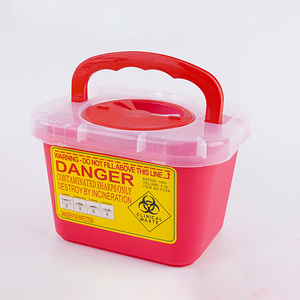 All'ingrosso coperchio rotante design 3L ago quadrato affilato contenitori di rifiuti medici portatili per ospedale della clinica - Product Image 4