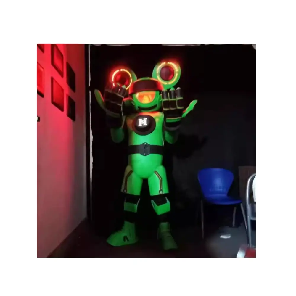 Disfraz de Robot Led, espectáculo de actuación de baile luminoso para Club nocturno, disfraces con luz Led, disfraces de baile, traje de Robot Led