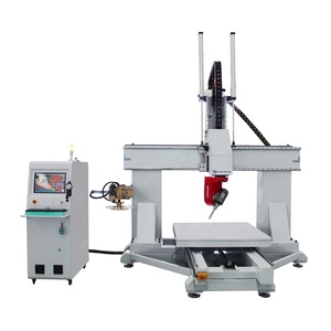 数控路由器5轴3D木材360度5D雕刻切割木材模型ATC - Product Image 3