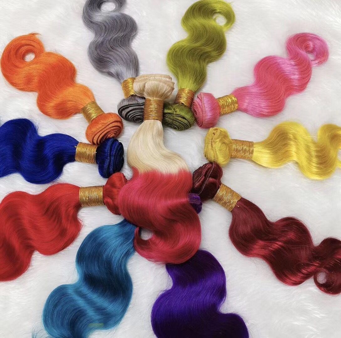 Cheveux colorés