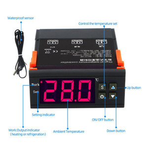 MH1210W 90-250V 10A 220V Digitaler Temperatur thermostat regler-50 ~ 110 Celsius Heizung Kühl steuerung NTC-Sensor - Product Image 3