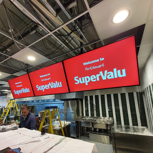 55-дюймовый 4K ультра узкий край настенное крепление Android Digital Signage ad display fast food меню дисплей доска Цифровой дисплей для меню - Product Image 1